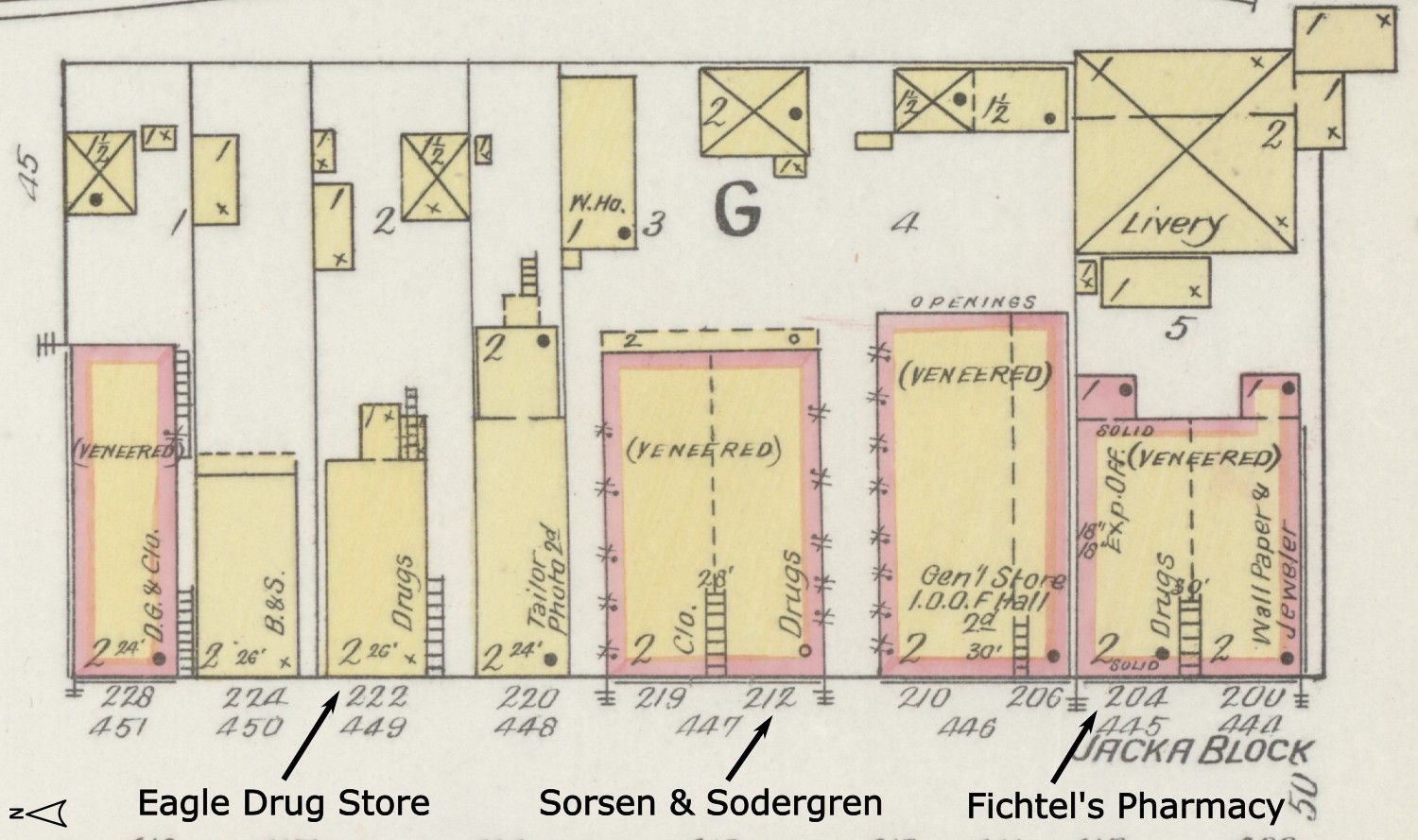 Sanborn map, North 5th St., Red Jacket - Sept 1893