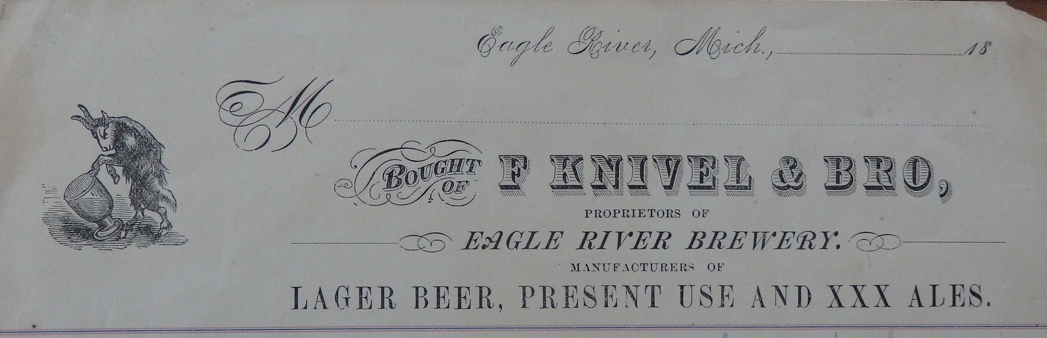 Eagle River Brewery sales receipt