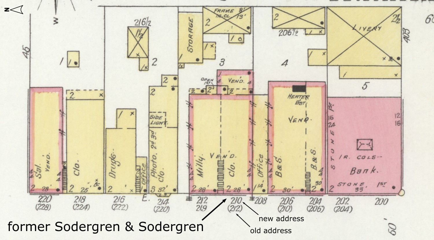 Sanborn map, North 5th St., Red Jacket - May 1908